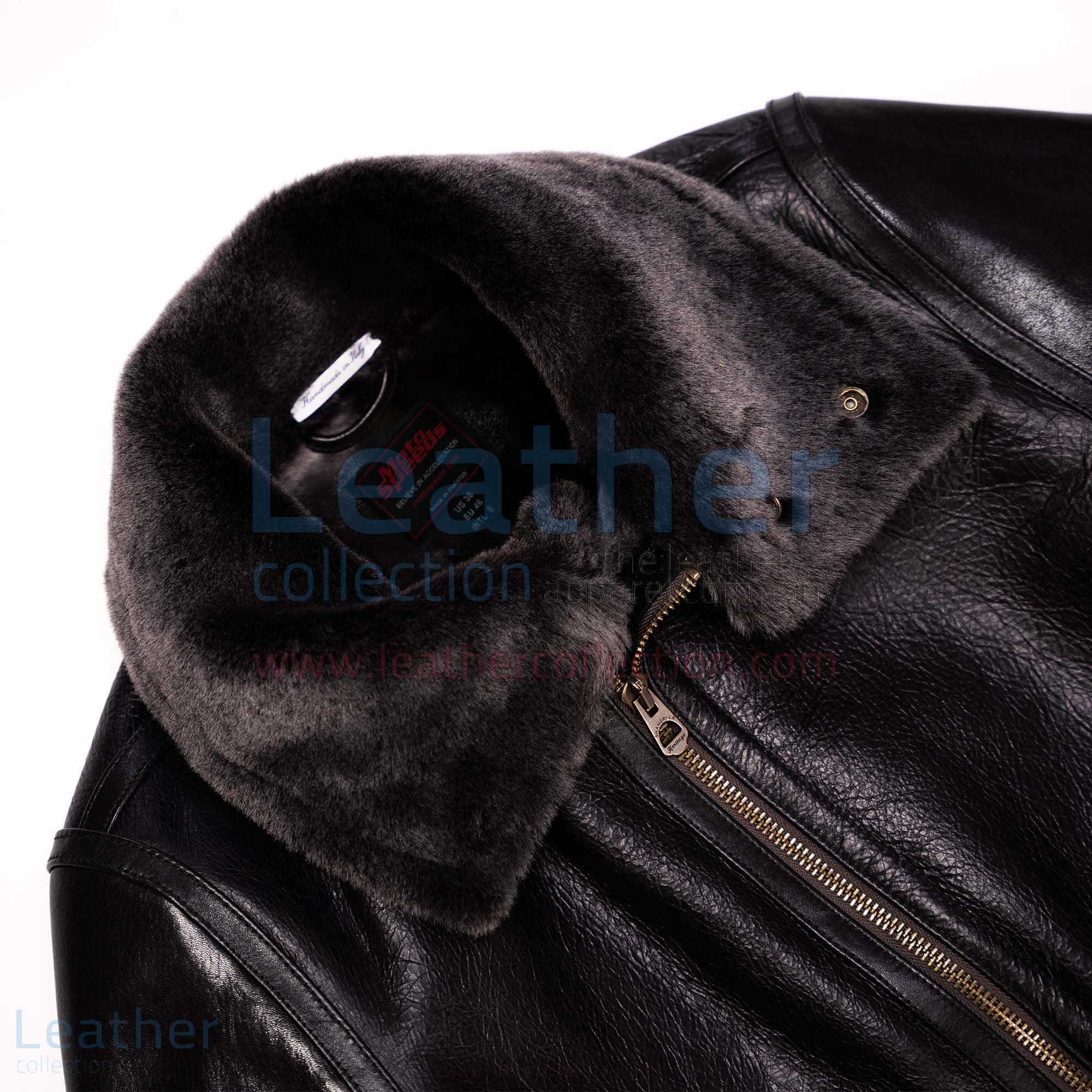 Black shearling bomber jacket mens new arrivals