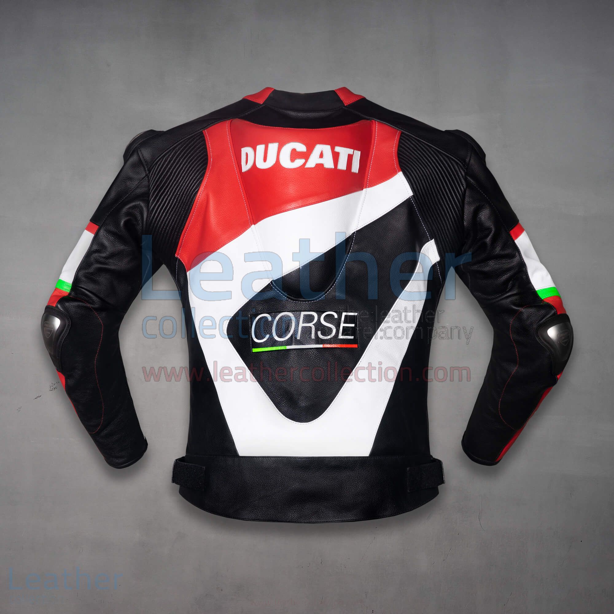 Ducati Corse Leather Jacket Top Moto Race Gear