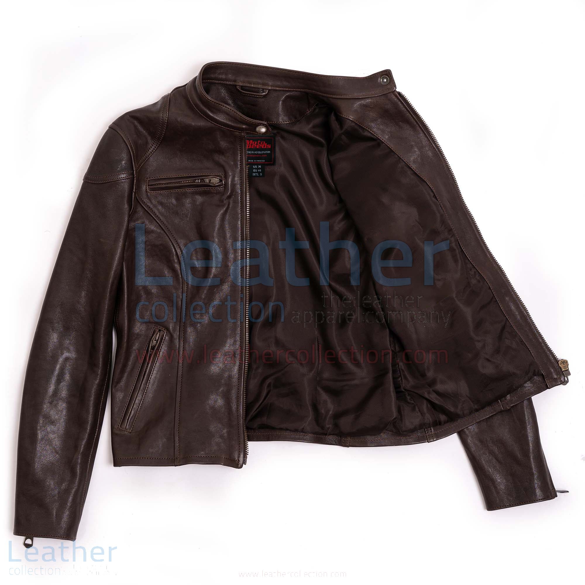 Cafe Racer Jacket Womens Leather Jacket Brown Shop Now