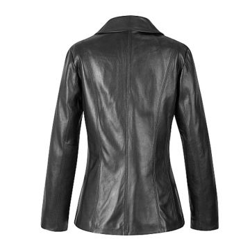 3 Knapper Kvinner Lærblazer