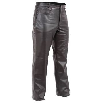 Jeans Stil Leder 5-Pocket-Hose