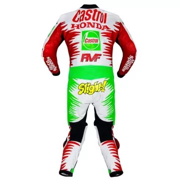 Ett stycke vit läderkostym