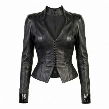 Aeon Flux Black Leather Jacket