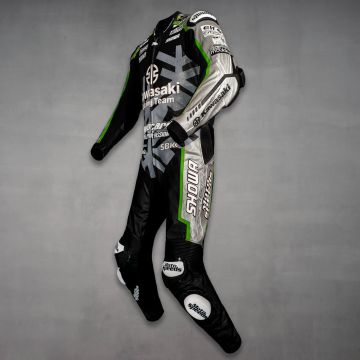 Alex Lowes Black Riding Suit Kawasaki Jerez Test 2022 left view