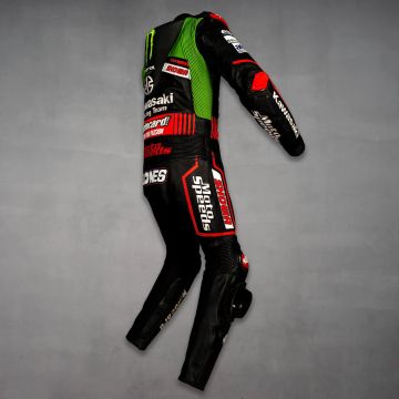 Combinaison de course en cuir intégral Kawasaki Alex Lowes WSBK 2021