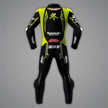 Alex Lowes Kawasaki Leathers 1 Piece Winter Test 2023 SBK back view