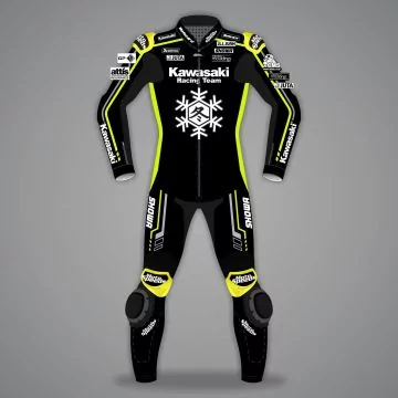 Kawasaki 1-piece leather race suit – Track gear | Shop