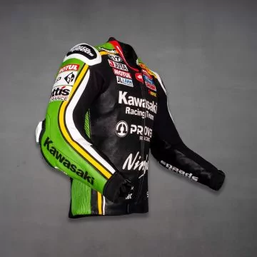 kawasaki racing jacket cowhide leather
