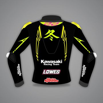 JAqueta de Motocicleta Alex Lowes Preta Kawasaki Teste de Inverno 2023