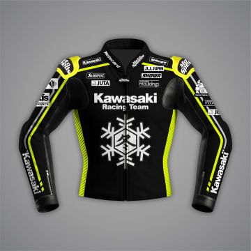 Alex Lowes Motorcycle Jacket Black Kawasaki Winter Test 2023