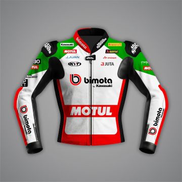 Alex Lowes Motorcycle Racing Jacket Kawasaki SBK 2026 front view