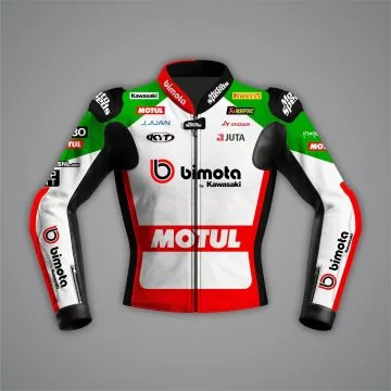 Alex Lowes Motorcycle Racing Jacket Kawasaki SBK 2026 front view