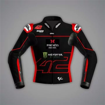 Giacca da Moto Nera e Rossa di Alex Rins LCR Honda WT 2022