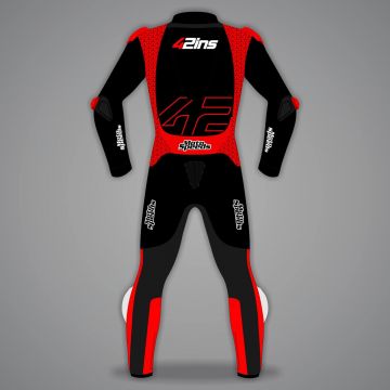 Alex Rins Motorcycle 1 Piece Suit LCR Honda Winter Test 2022 back view
