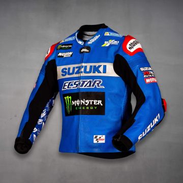 Alex Rins Suzuki GSXR Jacket Blue MotoGP 2021 left view