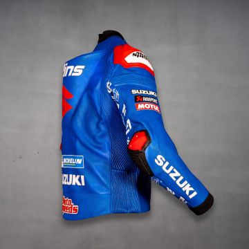 blå suzuki motorsykkeljakke