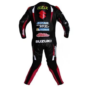 Aleix Espargaro Suzuki 2016 replica leather racing suit, back view