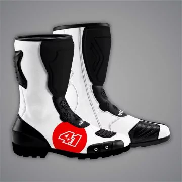Aleix Espargaro All White Motorcycle Boots Winter Test 2024