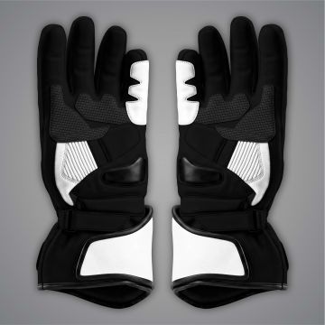 Aleix Espargaro All White Motorcycle Gloves Winter Test 2024