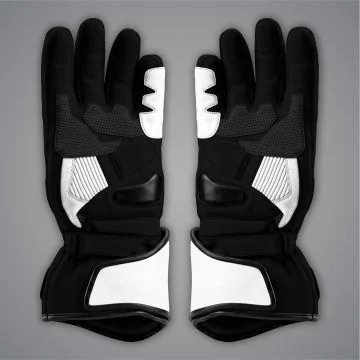 Aleix Espargaro All White Motorcycle Gloves Winter Test 2024