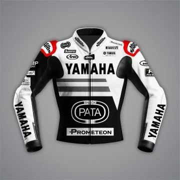 Black and White Moto Jacket Jonathan Rea Yamaha 2023 WT