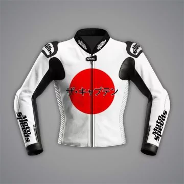 Aleix Espargaro All White Motorradjacke Wintertest 2024