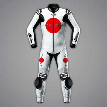 Aleix Espargaro All White Motorcycle Suit Winter Test 2024