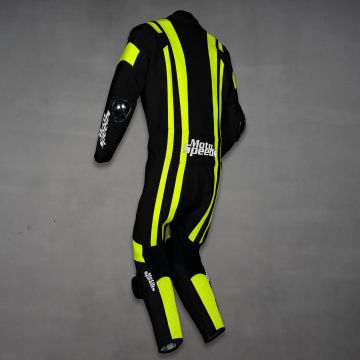 Alpha Neon Motorradrennen Lederanzüge