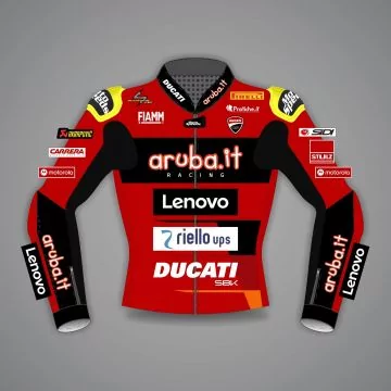 Jaqueta de Couro Vermelha Ducati
