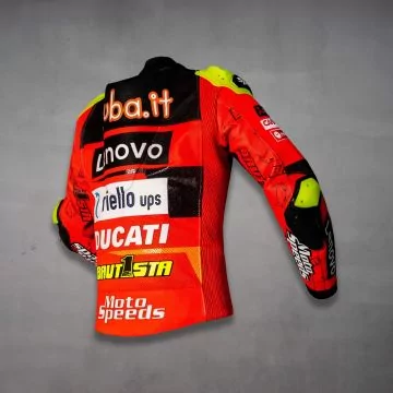 ducati red leather jacket wsbk