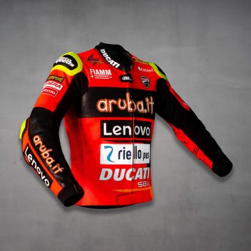 Alvaro Bautista Ducati Rote Lederjacke WSBK 2023