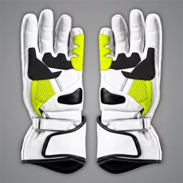 Alvaro Bautista White Motorcycle Gloves SBK 2024