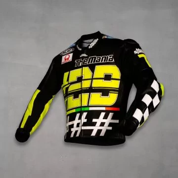 cowhide leather race jacket ce armor