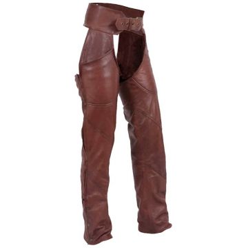 Antique Brown Motorcycle Leather Chaps