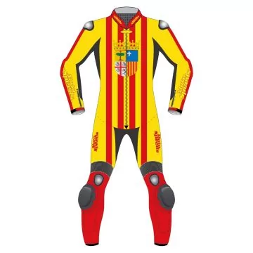 Aragon flagg läder moto kostym