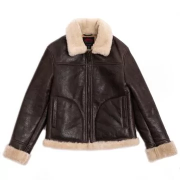 giacca in pelliccia shearling da aviatore
