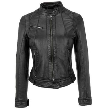 Kragenlose Jacke