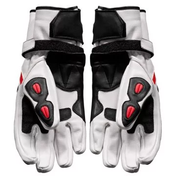 Bandit leather gloves with pre-curved fingers, lower view