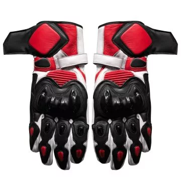 Bandit leather gloves with carbon knuckles, upper view