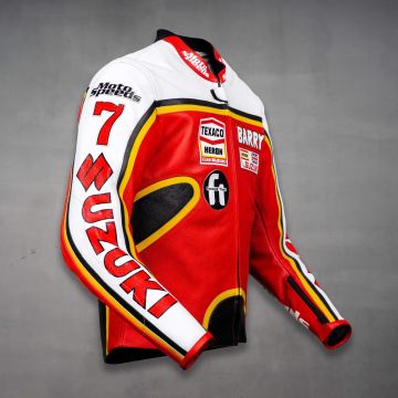 Barry Sheene Suzuki GP 1976 Leather Jacket right back