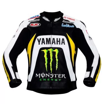 cowhide leather motorcycle race jacket