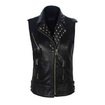 Leather Vest With Spikes