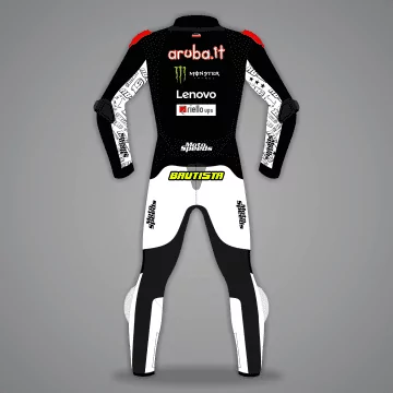 Black and White Leathers Alvaro Bautista SBK 2025 WT
