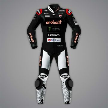 Black and White Leathers Alvaro Bautista SBK 2025 WT