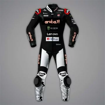 Couro Preto e Branco Alvaro Bautista SBK 2025 WT