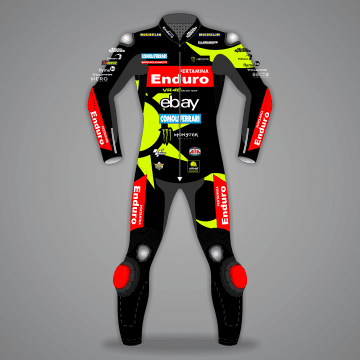 Marco Bezzecchi Cuirs de Moto Noirs GP Britannique 2024