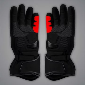 Black Leather Riding Gloves Alex Lowes SBK 2025