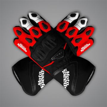 Black Leather Riding Gloves Alex Lowes SBK 2025