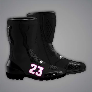 Enea Bastianini Schwarze Motorradstiefel Wintertest 2024