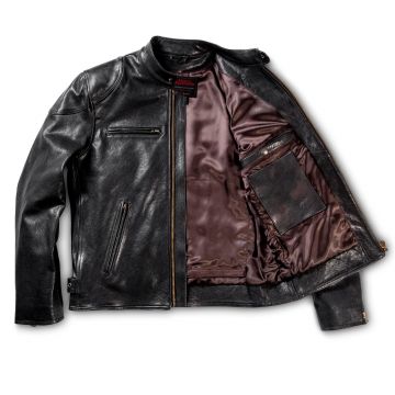 Black leather jacket